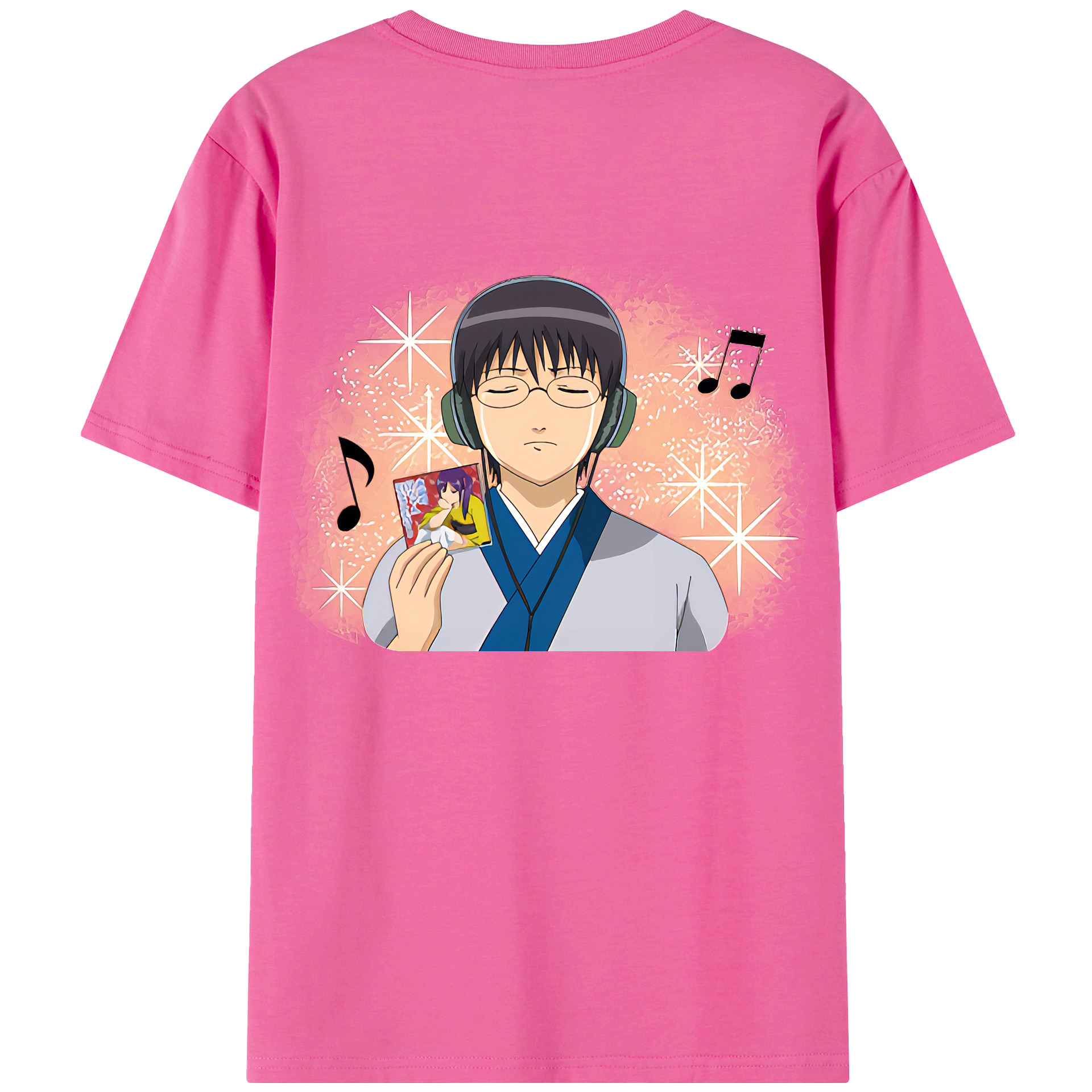 （画像用） ぎんたま 坂田銀時（さかたぎんとき） 神楽 志村新八（しむら しんぱち） GINTAMA Sakata Gintoki Kagura Shimura Shinpachi レディース半袖Tシャツ(バックプリント)